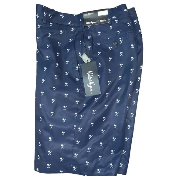 Walter Hagen perfect 11 golf shorts size 34 10” golf club print - Picture 3 of 5